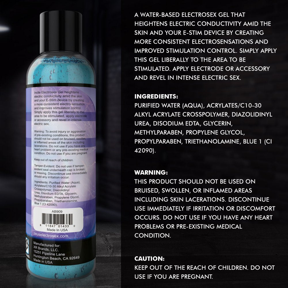 Zeus Incite Electrosex Gel - 8.5 oz Code: AB909