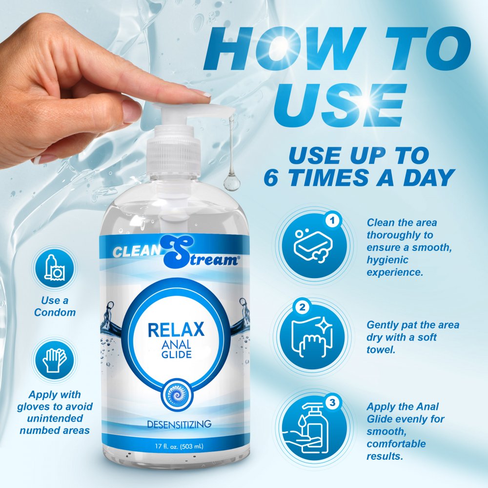 Clean Stream Relax Desensitizing Anal Lube 17 oz Code: AC696