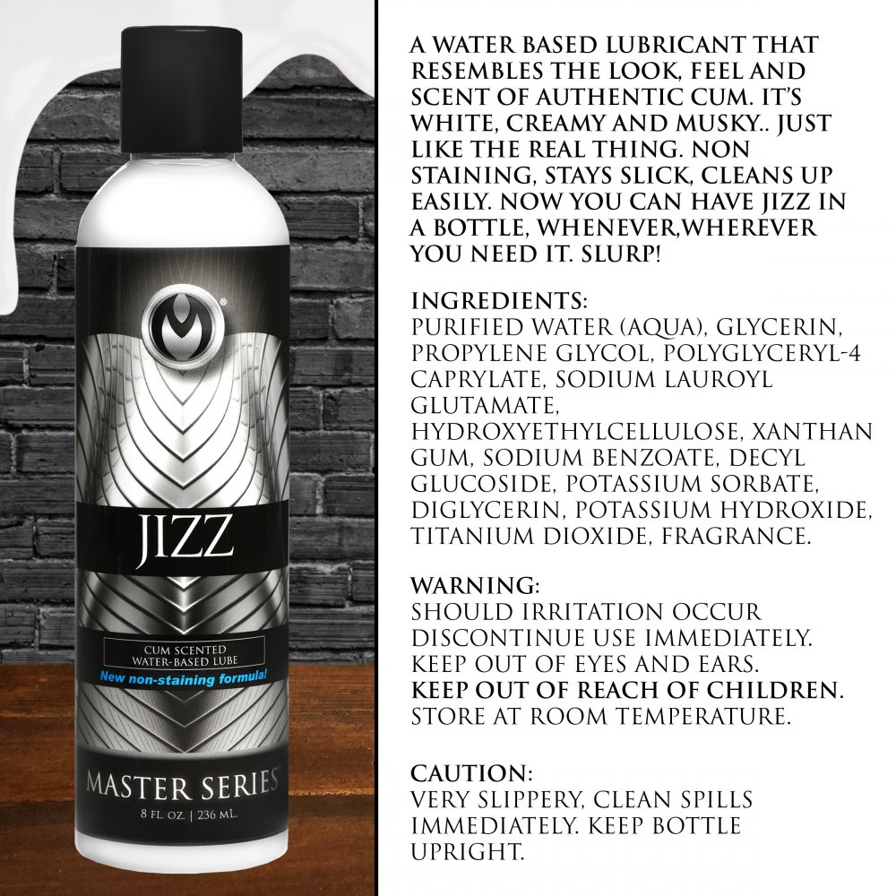 Jizz Water Based Cum Scented Lube - 8.5 oz Code: AC705