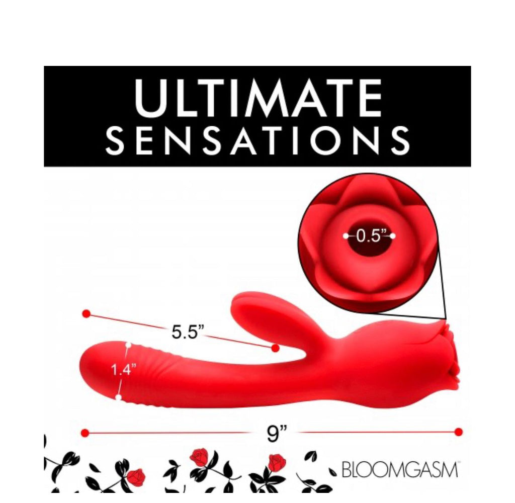 Blooming Bunny Sucking and Thrusting Silicone Rabbit Vibrator Code: AH311