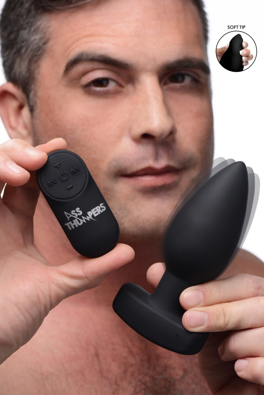 The Taper 10X Smooth Silicone Remote Control Vibrating Butt Plug Code: AG389