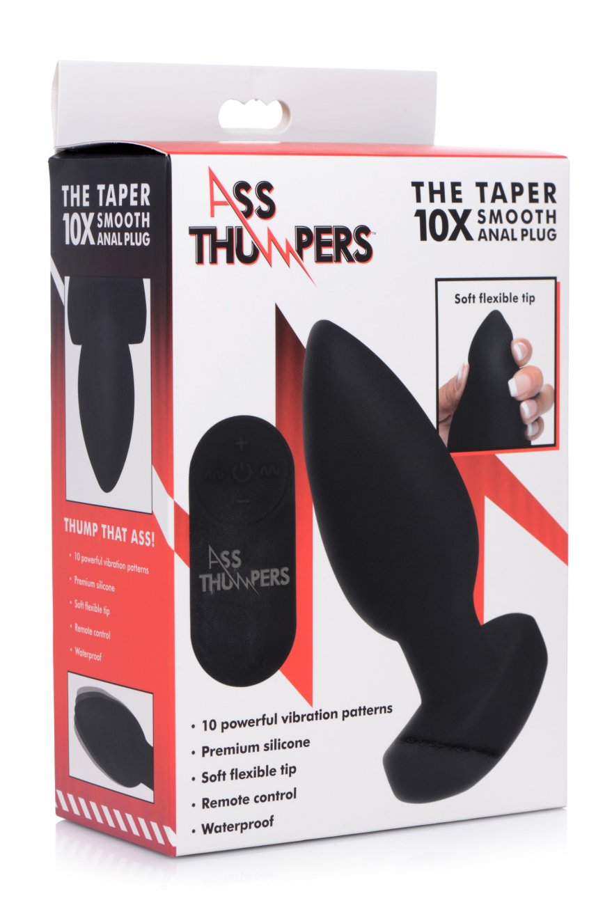 The Taper 10X Smooth Silicone Remote Control Vibrating Butt Plug Code: AG389
