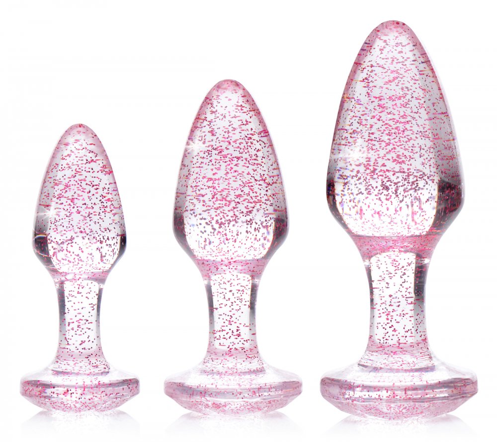 Glitter Gem Anal Plug Set - Pink Code: AG587-Pink