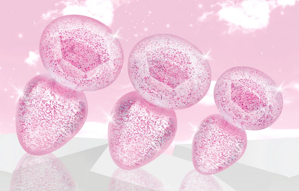 Glitter Gem Anal Plug Set - Pink Code: AG587-Pink