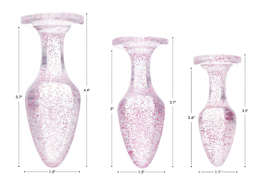 Glitter Gem Anal Plug Set - Pink Code: AG587-Pink