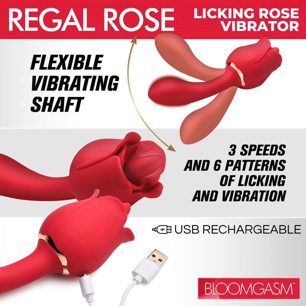 Regal Rose Licking Rose Vibrator Code: AH082